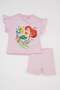 Baby Girl 2-Piece Set Disney Princess Combed Cotton Crew Neck Short Sleeve T-Shirt Shorts C8641A524Sm