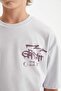 Boy's Oversize Fit Crew Neck Printed Short Sleeve T-Shirt C6284A824Hs - 6