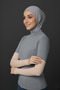Women's Hijab Stretch Fabric Stretchy Plain Combed Cotton Sleeves - 5