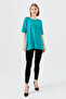 Women's Crew Neck Combed Cotton T-shirt Green - 3