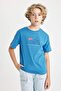 Crew Neck Back Print Short Sleeve T-Shirt Boys D2419A824Hs - 3