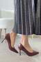 Queen Burgundy Rustic Women's Pointed Toe Stiletto - 2