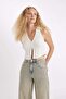 Slim Fit V-Neck Vest D3584Ax24Hs - 3