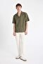 Relax Fit Polo Neck Cotton Short Sleeve Shirt D4540Ax24Sm - 2