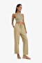 High Waist Pocket Jogger Linen Trousers - Short Leg C7683Ax24Sm - 2