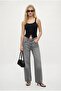 Women's Olivia Lux Touch U-Neck Snap Strap Black Top / Blouse - 2