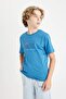 Crew Neck Back Print Short Sleeve T-Shirt Boys D2419A824Hs - 4