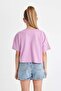 Crop Crew Neck Printed Short Sleeve T-Shirt Girls C4506A824Sm - 7