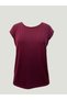 Red Crew Neck Women's Short Sleeve T-Shirt Betty O-Neck Top - 6