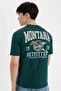 100% Cotton Regular Fit Crew Neck Back Printed Short Sleeve T-Shirt C5672Ax24Hs