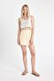 Regular Fit High Waist Linen Blend Shorts Skirt D0344Ax24Sm