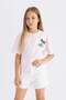 Girls' Disney Princess Relax Fit Crew Neck Short Sleeve T-Shirt C5945A824Hs - 5