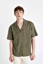 Relax Fit Polo Neck Cotton Short Sleeve Shirt D4540Ax24Sm - 4