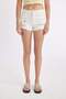 High Waist Cut-Off Hem Jean Shorts C0667Ax24Hs - 4