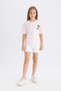 Girls' Disney Princess Relax Fit Crew Neck Short Sleeve T-Shirt C5945A824Hs - 3