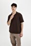 100% Cotton Relax Fit Basic Plain Short Sleeve Polo T-Shirt C3688Ax24Sp - 4