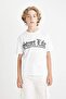 Crew Neck Printed Short Sleeve T-Shirt Boys' C4648A824Sm