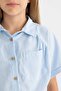 Girls' Crop Cotton Short Sleeve Shirt C4272A824Sm - 5