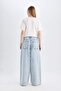 Palazzo High Waist Long Jean Washed Pants D0847Ax24Sm - 7