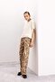 Straight Fit Snakeskin Patterned High Waist Long Gabardine Trousers D1229Ax24Sm - 2