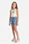 Crew Neck Printed Crop Tank Top for Girls C4717A824Sm - 4