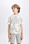 Boy's Basic Straight Pique Shorts B5925A824Sm - 4