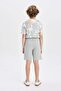 Boy's Basic Straight Pique Shorts B5925A824Sm - 6