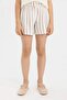 Striped Paperbag Shorts for Girls C5714A824Sm