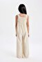 Girls' Sleeveless Crinkled Long Jumpsuit C2991A824SM - 4