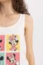 Pajama Suit Disney Mickey & Minnie Tank Top Elastic Waist Shorts-Fall in Love B8740Ax24Sm - 4