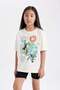 Girls' Disney Mulan Oversize Wide Fit Crew Neck Short Sleeve T-Shirt C5947A824Hs - 3
