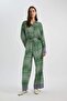 Maroccan Trousers Wide Leg Wide Loose Leg Patterned High Waist Long Length C6194Ax24Sm - 2