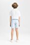 Basic Plain Gabardine Shorts with Pockets for Boys C2955A824Sm - 6