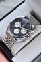 Men's Wristwatch 3 Atm Waterproof Silver Color Navy Blue Dial Steel Band Hme2011C3 - 3