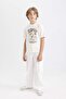 Crew Neck Printed Short Sleeve T-Shirt Boys D0439A824Hs - 2