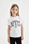 Girls' Crew Neck Printed Short Sleeve T-Shirt C7383A824Sm - 3