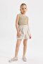Cotton Pocket Shorts for Girls C0281A824Hs