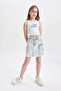 Crew Neck Printed Crop Tank Top for Girls C4717A824Sm - 2