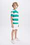 Crew Neck Striped Short Sleeve T-Shirt Boys B5931A824Sm - 2