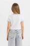 Girls' Crew Neck Printed Short Sleeve T-shirt C2225a8wt34-mm - 6