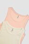 Girl's Crew Neck 2-Piece Undershirt B6704A824Sm - 4