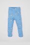 Baby Girl Pajamas Set Patterned Ribbed Camisole Long Sleeve Top with Elastic Waist Long Bottom C2034A524Sp - 2