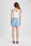 High Waist Flowy Fabric Shorts B5804Ax24Sm - 7
