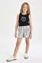 Crew Neck Printed Athlete Girls' T-Shirt C4943A824Sm - 2
