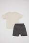 Baby Boy 2 Piece Set Animal Pattern Crew Neck Short Sleeve T-Shirt Shorts C0984A524Sm - 5