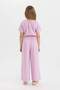Girls' 2 Piece Set Linen Short Sleeve Blouse Pants C5392A824Hs - 5
