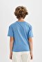 Oversize Crew Neck Printed Short Sleeve T-Shirt for Boys C4044A824Sm - 6