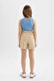 Paperbag Shorts for Girls C0266A824Sm - 7