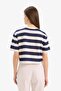100% Cotton Boxy Fit Striped Combed Cotton T-Shirt C6198Ax24Sm - 5