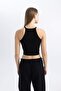 Coool Fitted Ribbed Camisole Basic Plain Undershirt C4080Ax24Sm - 5